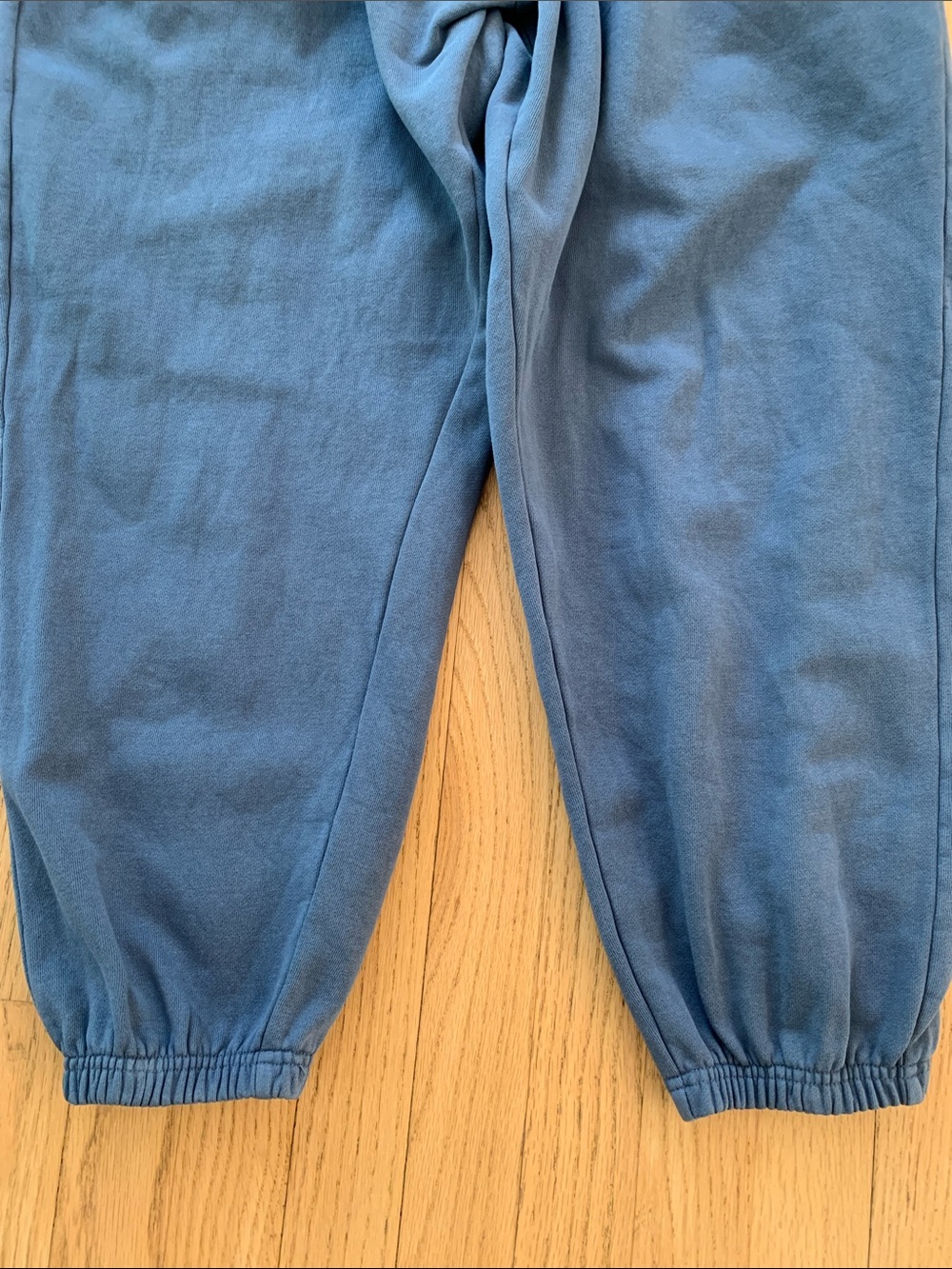 Pact Organic Cotton Brushed Fleece Sweatpants Cropped Blue Size XL - Picture 4 of 8